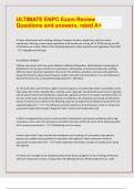 ULTIMATE ENPC Exam Review  Questions and answers&comma; rated A&plus;&vert; latest update 2024&sol;25&vert;