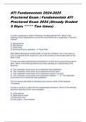 ATI Fundamentals 2024-2025 Proctored Exam | Fundamentals ATI  Proctored Exam 2024 