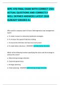 WPC 470 FINAL EXAM WITH CORRECT 250&plus; ACTUAL QUESTIONS AND CORRECTLY  WELL DEFINED ANSWERS LATEST 2024 ALREADY GRADED A&plus;   