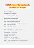 MNMS Commonly Confused Words Questions and Answers
