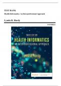 Test Bank - Health Informatics: An Interprofessional Approach, 3rd Edition (Hardy, 2024), Chapter 1-33 | All Chapters