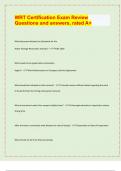 WRT Certification Exam Review  Questions and answers&comma; rated A&plus;&vert; latest update 2024&sol;25&vert;