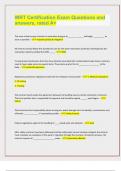 WRT Certification Exam Questions and  answers&comma; rated A&plus;&vert; latest update 2024&sol;25&vert;