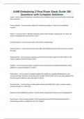 AAMI Embalming 2 Final Exam Study Guide 300 Questions with Complete Solutions