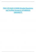 FNCE 370 QUIZ 4 EXAM (Graded Questions  and Verified Answers) ATHABASCA UNIVERSITY