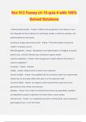 Nur 513 Tomey ch 15 quiz 4 with 100&percnt; Solved Solutions