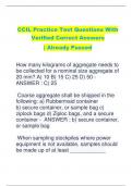 CCIL Practice Test Questions With  Verified Correct Answers  | Already Passed