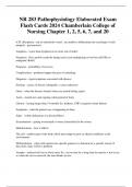 NR 283 Pathophysiology Elaborated Exam Flash Cards 2024 Chamberlain College of Nursing Chapter 1, 2, 5, 6, 7, and 20