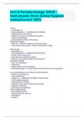 Unit 6 Periodontology OSCE - Instruments (from Dental Hygiene notes)Correct 100%
