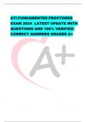 ATI FUNDAMENTALS PROCTORED EXAM 2024 LATEST UPDATE WITH QUESTIONS AND 100% VERIFIED CORRECT ANSWERS GRADED A+