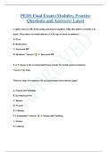 PEDS Final Exam (Modules; Practice  Questions and Answers) Latest