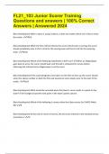 FL21&lowbar;103 Junior Scorer Training Questions and answers &vert; 100&percnt; Correct Answers &vert; Answered 2024