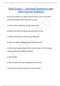 Peds Exam 1 – Revised Questions with  100% Correct Answers