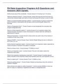 PA State Inspection chapters A-D&comma;Questions and Answers 2024 Update&period;