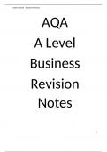AQA A LEVEL BUSINESS REVISION NOTES