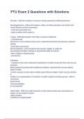 PTU Exam 2 Questions with Solutions 