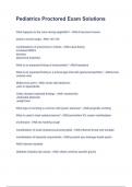 Pediatrics Proctored Exam Solutions 