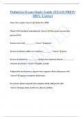 Pediatrics Exam Study Guide [EXAM PREP] 100% Correct