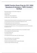 CNOR Practice Exam Prep by CCI &vert; 2024 Questions & Answers &vert; 100&percnt; Correct &vert; Verified