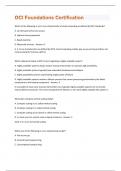 OCI Foundations Certification Questions & Answers Already Graded A+