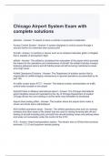 Chicago Airport System Exam with complete solutions