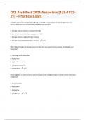 OCI Architect 2024 Associate [1Z0-1072-21] - Practice Exam All Possible Questions and Answers with complete solution