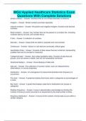 WGU Applied Healthcare Statistics Exam Questions With Complete Solutions