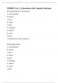 MMBIO Test 1 A Questions with Complete Solutions&period;