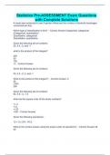Statistics Pre-ASSESSMENT Exam Questions with Complete Solutions
