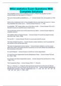 WGU statistics Exam Questions With Complete Solutions