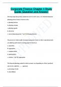 Corporate Finance Chapter 4 Study  Guide |Question and Answer|