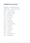 LPN Math Entrance Exam &period;