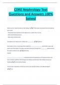 CDRE Nephrology Text  Questions and Answers 100%  Solved