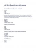 A2 Math Questions and Answers 