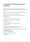 Portage Math 110 Elementary Statistics &lpar;Module 2&rpar; questions & answers &vert; exam &lpar;elaborations&rpar;&comma;100&percnt; satisfaction guarantee &vert; latest update 2024&sol;2025