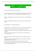 POLS 1336 Certification Exam Questions  and CORRECT Answers
