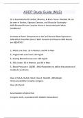 ASCP Study Guide &lpar;MLS&rpar; Questions and answers latest update 