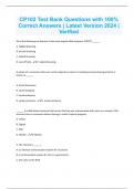 CP102 Test Bank Questions with 100&percnt; Correct Answers &vert; Latest Version 2024 &vert; Verified