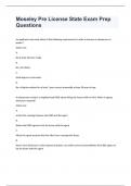 Moseley Pre License State Exam Prep Questions with 100% correct answers