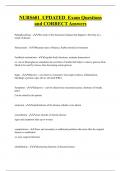 NURS601 UPDATED Exam Questions  and CORRECT Answers