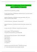 NURS601 Certification Exam Questions  and CORRECT Answers