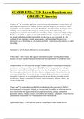NUR599 UPDATED Exam Questions and  CORRECT Answers