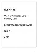 NCC NP-BC Women's Health Care ( Primary Care) Comprehensive Exam Guide 2024