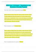 WVU bio 115 Exam 1 Questions and  Answers Already Passed