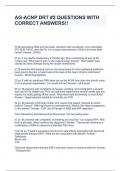 AG-ACNP DRT &num;2 QUESTIONS WITH CORRECT ANSWERS&excl;&excl;
