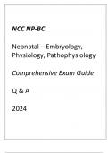 NCC NP-BC Neonatal (Embryology, Physiology, Pathophysiology) Comprehensive Exam Guide
