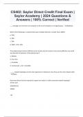 CS402&colon; Saylor Direct Credit Final Exam &vert; Saylor Academy &vert; 2024 Questions & Answers &vert; 100&percnt; Correct &vert; Verified
