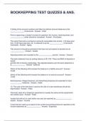 BOOKKEPPING TEST QUIZZES & ANS&period;