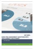 VATI MED-SURG PRE-ASSESSMENT QUESTIONS WITH 100%CORRECT SOLUTIONS!!