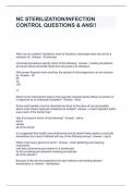NC STERILIZATION&sol;INFECTION CONTROL QUESTIONS & ANS&excl;&excl;